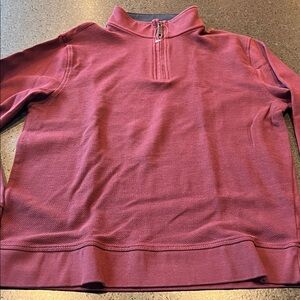 Ted Baker Men's Zip-Front Pullover Sweater in burgundy